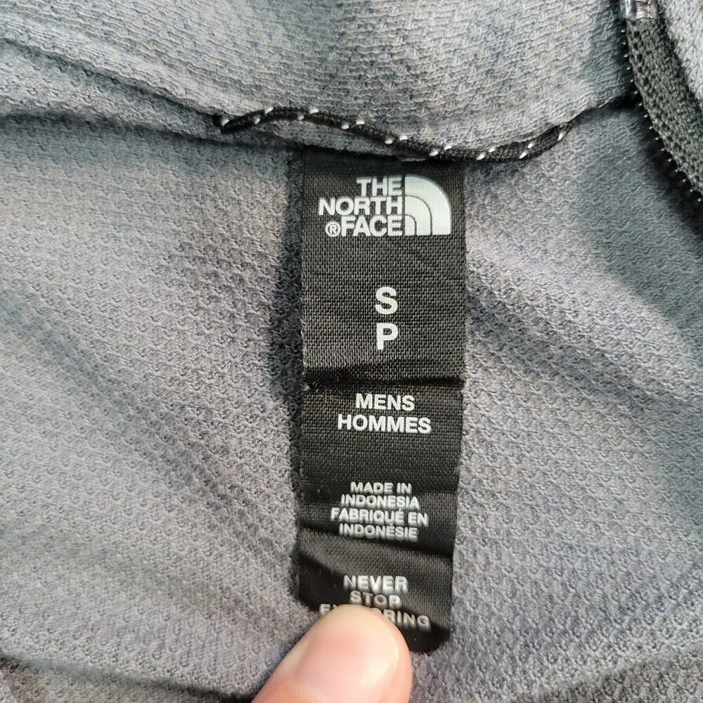 The North Face Wool Blend Sweater Men's S Gray 1/4 Zip Pullover Hiking Outdoor